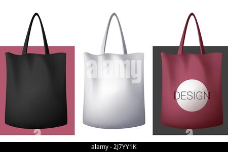 Vector bag in mesh gradient style. Editable illustration Stock Vector