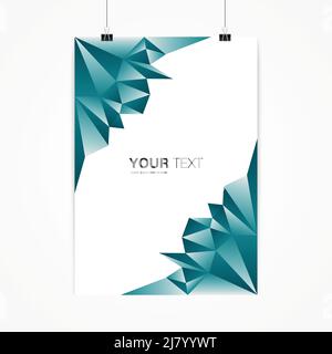 A4, A3 format frame design with text, minimal abstract pattern Stock Vector