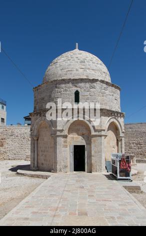 Chapel of Ascension in Jerusalem, Israel. Memory of Jesus Stock Photo