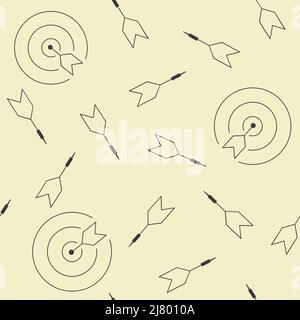 Dart For Play Game Vector Seamless Pattern Stock Vector
