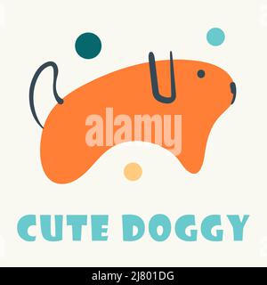 Small, cute doggy vector illustration Stock Vector