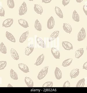 Seamless beauty pattern with cocoa beans Stock Vector