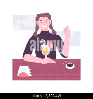 Guest call system isolated cartoon vector illustrations. Stock Vector