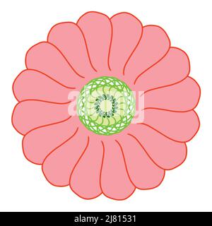 Pink chrysanthemum vector illustration can be used for wallpaper, sticker or ornament Stock Vector