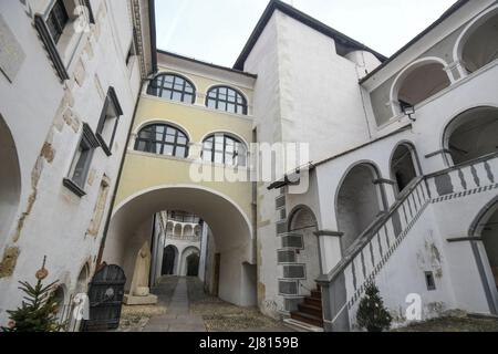 Varaždin Castle, view of the interior. Croatia Stock Photo