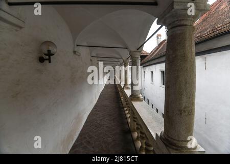 Varaždin Castle, view of the interior. Croatia Stock Photo