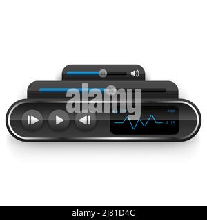 music player user interface Stock Vector
