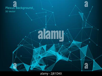Scientific molecule background for medicine, science, technology, chemistry. Waves flow. Wallpaper or banner with a DNA molecules. Vector geometric dy Stock Vector