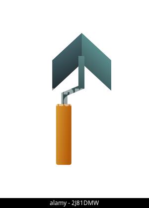 Little hoe for the beds. Agricultural rural garden tool. Isolated on white background. Vector. Stock Vector