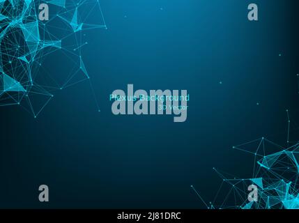 Network connection dots and lines. Technology background. Plexus. Big data background. Stock Vector