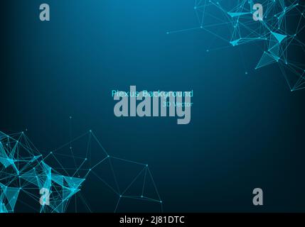 Molecular structure. Connected lines with dots. Chemistry, medicine, science, technology. Geometric abstract background. Polygonal Cyber Structure. Da Stock Vector