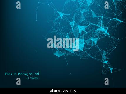 Plexus connections background. Vector eps10. Can be used as communications or technology, science concepts. Stock Vector
