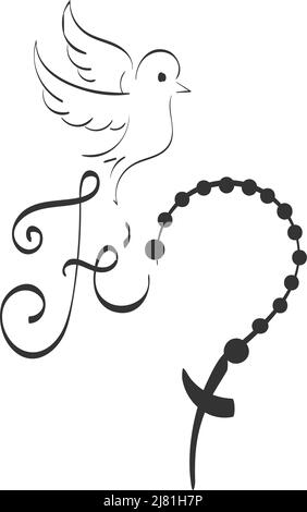 Praying Tattoo Rosary Vector Images 66
