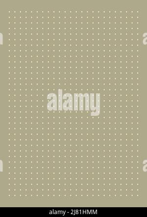 Graph paper. Printable dotted grid paper on color background. Geometric abstract dotted transparent illustration with dots for school, notebook, diary Stock Vector