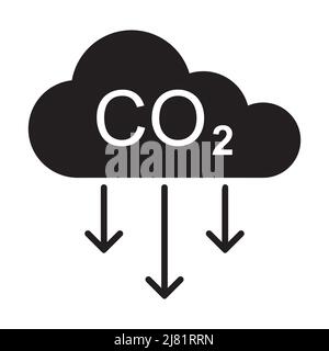 Carbon emissions reduction icon vector for graphic design, logo, web site, social media, mobile app, ui illustration Stock Vector