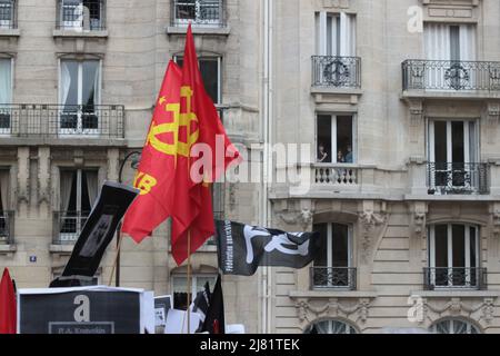 Manifestation à Paris pour les anarchistes et autres prisonniers politiques en Turquie Stock Photo