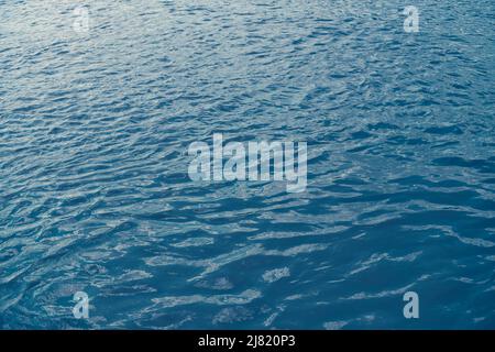 Calm ripple on water surface. River, lake, pond, sea pure blue water. Stock Photo
