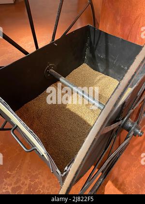 Old stray metal mug for beer Stock Photo