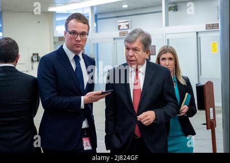 United States Senator Roy Blunt (Republican of Missouri) walks through the Senate subway during a vote at the US Capitol in Washington, DC, Wednesday, May 11, 2022. Photo by Rod Lamkey/CNP/ABACAPRESS.COM Stock Photo