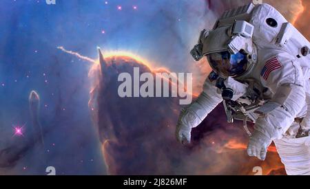Deep space beauty, planets, stars and galaxies in endless universe Elements of this image furnished by NASA. Stock Photo