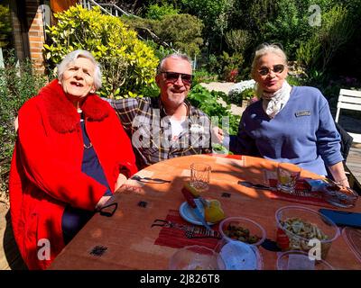 Living with Alzheimer's disease, Family reunion, Bron, France Stock Photo