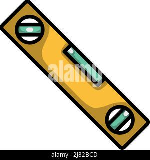 Icon Of Construction Level. Editable Bold Outline With Color Fill Design. Vector Illustration. Stock Vector