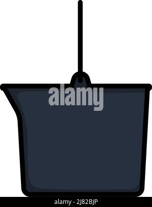 Icon Of Bucket. Editable Bold Outline With Color Fill Design. Vector Illustration. Stock Vector