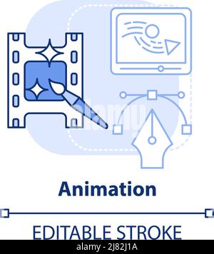 Animation light blue concept icon Stock Vector