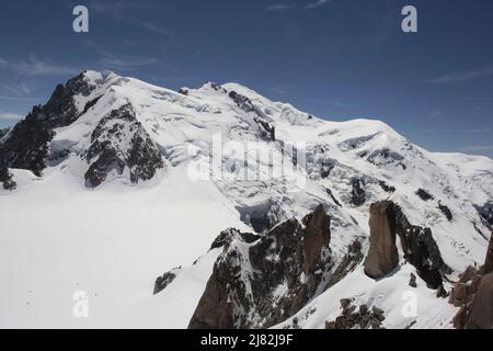 Mont-Blanc côté Aiguille du Midi Stock Photo