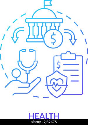 Health blue gradient concept icon Stock Vector
