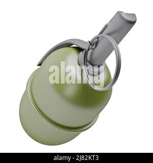 3d model of combat grenade isolated on white background Stock Photo - Alamy