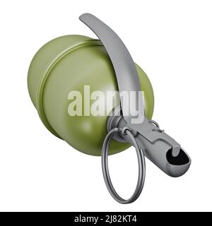 3d model of combat grenade isolated on white background Stock Photo - Alamy