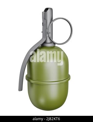 3d model of combat grenade isolated on white background Stock Photo - Alamy