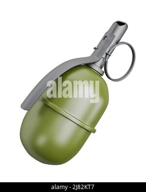 3d model of combat grenade isolated on white background Stock Photo - Alamy