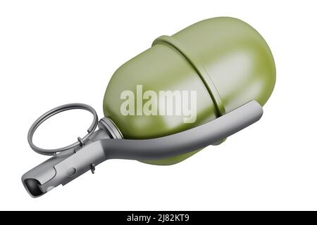 3d model of combat grenade isolated on white background Stock Photo - Alamy