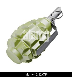 3d model of combat grenade isolated on white background Stock Photo - Alamy