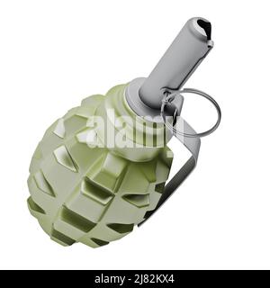 3d model of combat grenade isolated on white background Stock Photo - Alamy