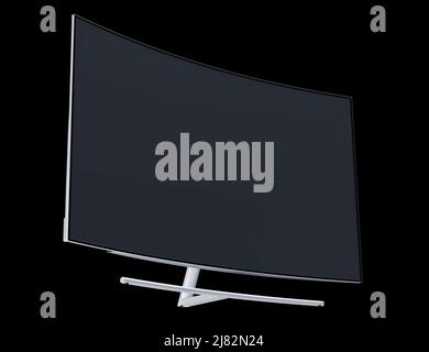 LED TV isolated on white background 3d model Stock Photo - Alamy