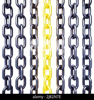 3d model chain isolated on white background Stock Photo - Alamy