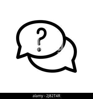 Question answer sign icon. QandA symbol. Classic flat icon. Colored circles. Stock Vector