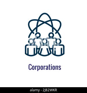 Social or Society  Icon showing image for social change and investment, or ESG Stock Vector