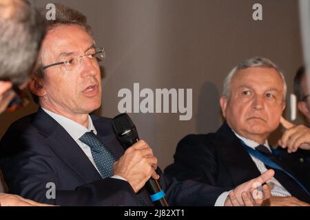 Naples, Italy. 12th May, 2022. Gaetano Manfredi at the “South Cohesion” Public Assembly organized by the Industrial Union of Naples. Credit: Independent Photo Agency/Alamy Live News Stock Photo