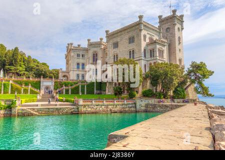 Miramare Castle, Trieste, Friuli-Venezia Giulia, Italy Stock Photo
