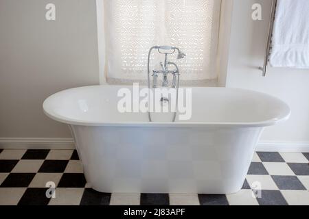 Classic Elegance: The Standalone Bath Stock Photo
