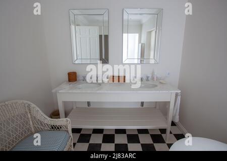 Timeless Symmetry: A Bathroom of Elegance Stock Photo