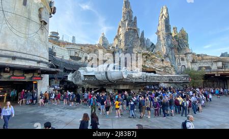 Orlando, FL USA-November 27, 2019:  The millennium falcon ride Smugglers Run in Hollywood Studios in Orlando, Florida. Stock Photo