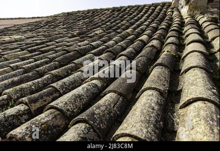 Ceramic tiles clay roof, construction and architecture Stock Photo