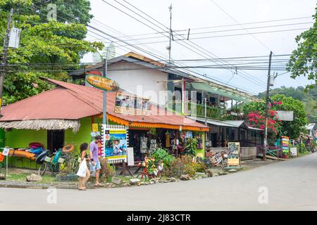 Street scene, C 215, Puerto Viejo de Talamanca, Limón Province, Republic of Costa Rica Stock Photo