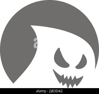 Ghost logo icon design illustration template vector Stock Vector