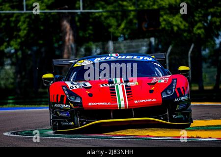 61 FORGIONE Gino (swi), MONTERMINI Andrea (ita), AF Corse, Ferrari 488 GT3, action during the 2nd of the 2022 Michelin Le Mans Cup on the Imola Circuit from May 12 to 14, in Imola, Italy - Photo Paulo Maria / DPPI Stock Photo